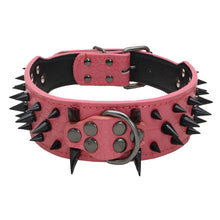 Load image into Gallery viewer, Spiked Black Dog Collar